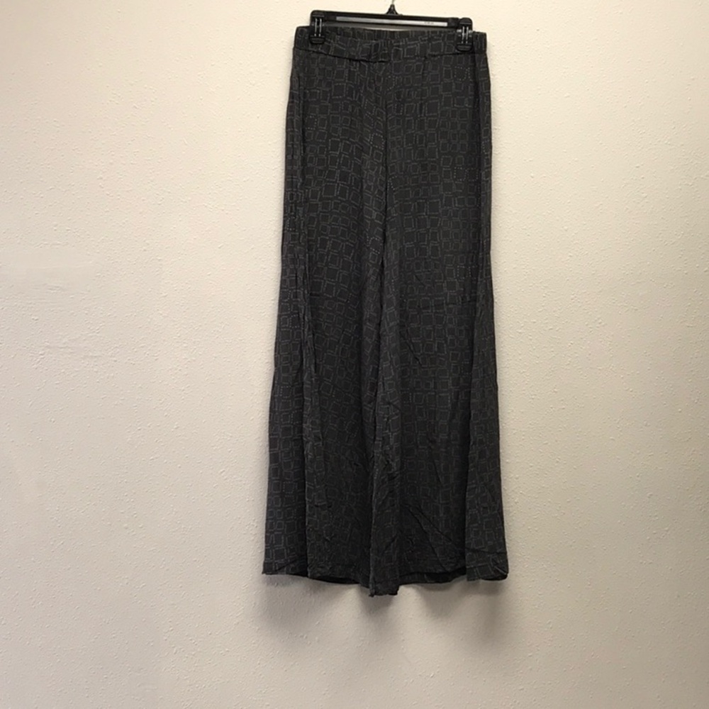 Biya for Johnny Was Silk Gaucho Straight Leg Geometric Printed Pants